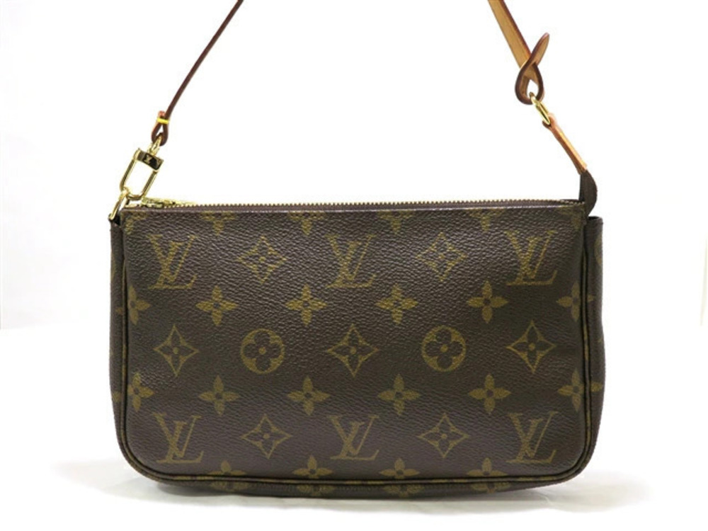 LOUIS VUITTON Bag Pochette Accessoires Pouch Clutch handle Monogram AH